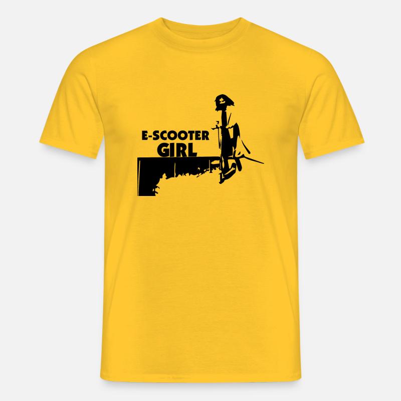 E-Scooter E-Roller Scooter - T-shirt homme - jaune