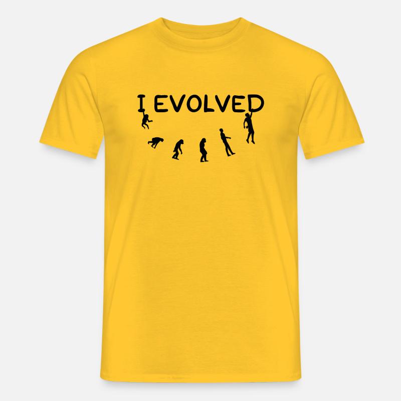 I evolved into a climber (black) - Men’s T-shirt - yellow