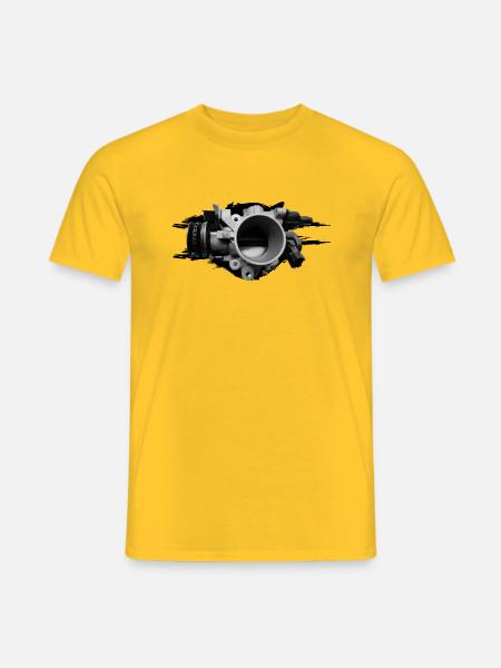 Dunkle Drosselklappe - Männer T-Shirt - Gelb