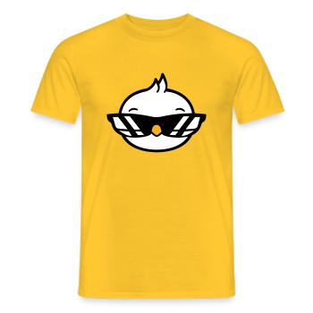 Vogel Sonnenbrille Cool schwarze Brille Coolness - Männer T-Shirt - Gelb - Vorne - AI Model Male 178 dark (178cm)