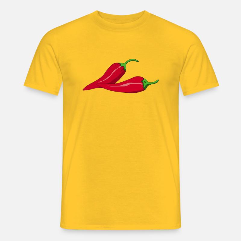 Chillischoten Chilli - Männer T-Shirt - Gelb