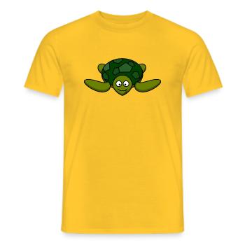 turtle - Men's T-Shirt - yellow - Front - AI Model Male 178 dark (178cm)