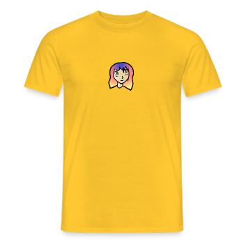bunte Haare - Männer T-Shirt - Gelb - Vorne - AI Model Male 178 dark (178cm)