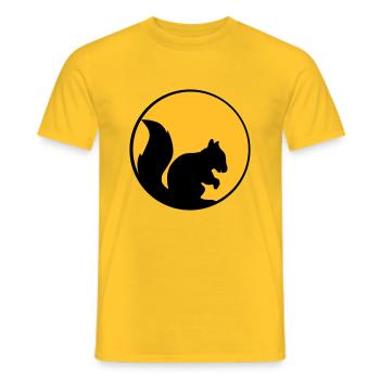 mond nacht sonne kreis rund logo silhouette schwar - Männer T-Shirt - Gelb - Vorne - AI Model Male 178 dark (178cm)