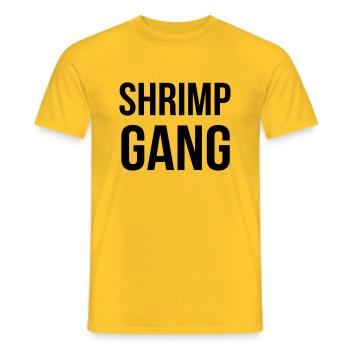 SHRIMP GEAR - Men's T-Shirt - yellow - Front - AI Model Male 178 dark (178cm)