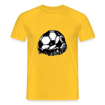 Ballon de handball - T-shirt homme - jaune - Devant - AI Model Male 178 dark (178cm)