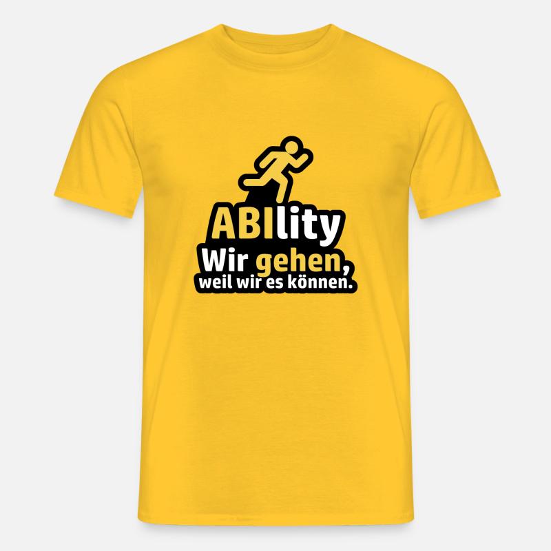 Ablity We're leaving because we can say it - Men's T-Shirt - yellow