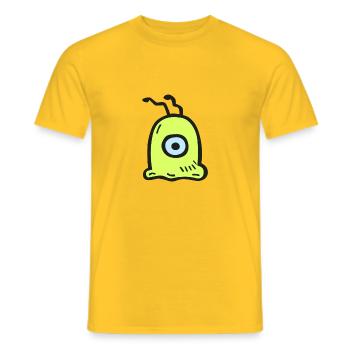 brain slug - Männer T-Shirt - Gelb - Vorne - AI Model Male 178 dark (178cm)