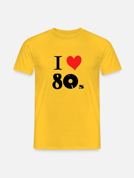 I love the 80's - Men's T-Shirt - yellow