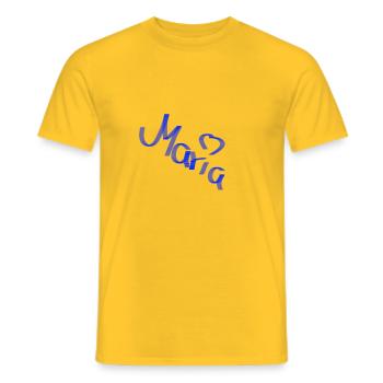 Maria - Men's T-Shirt - yellow - Front - AI Model Male 178 dark (178cm)