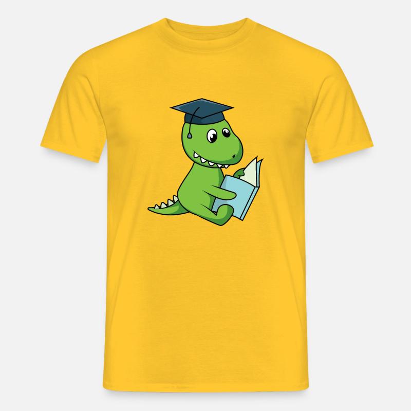 Wissbegieriger Dr. T. Rex - Männer T-Shirt - Gelb