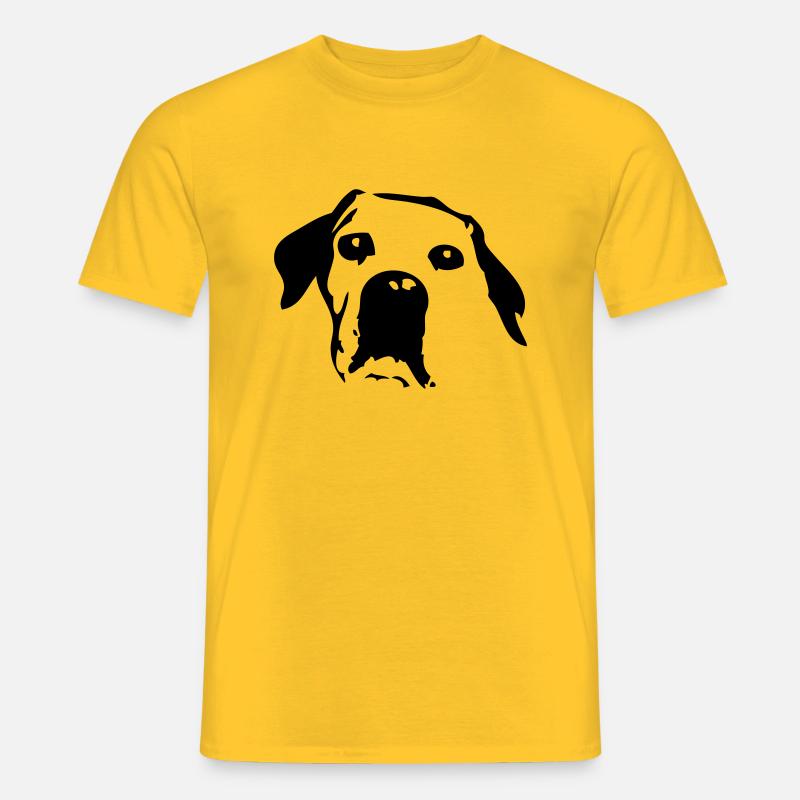 Kopfhund - Männer T-Shirt - Gelb