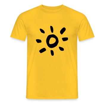 Sonne - Männer T-Shirt - Gelb - Vorne - AI Model Male 178 dark (178cm)