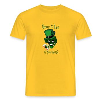 Vegan St Patricks Day Irish - Men's T-Shirt - yellow - Front - AI Model Male 178 dark (178cm)