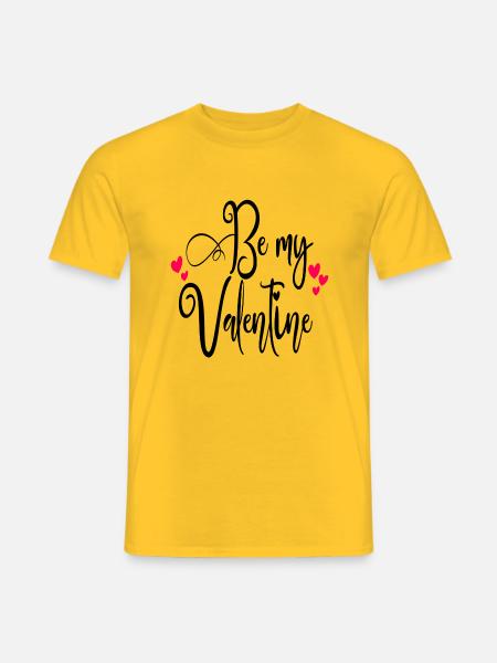 Be My Valentine - Men's T-Shirt - yellow