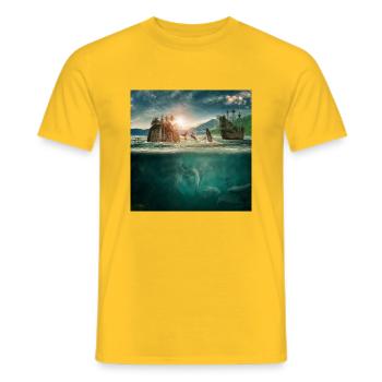 Underwater world of imagination - Men's T-Shirt - yellow - Front - AI Model Male 178 dark (178cm)