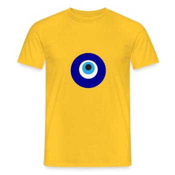 Böser Blick - Männer T-Shirt - Gelb - Vorne - AI Model Male 178 dark (178cm)