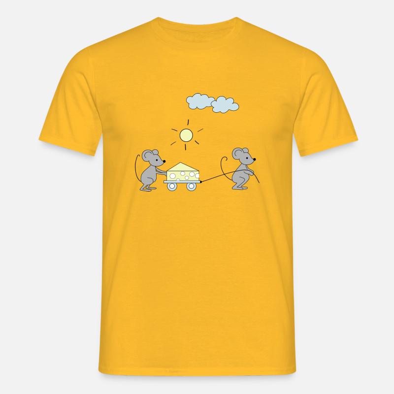 Zwei Maeuse - Männer T-Shirt - Gelb