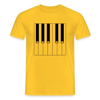 piano - T-shirt homme - jaune - Devant - AI Model Male 178 dark (178cm)