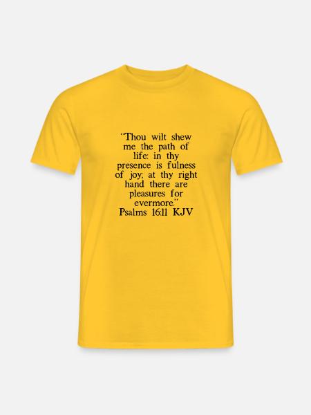 Psalms 16:11 Chinois - T-shirt homme - jaune