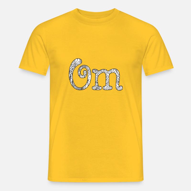 om blumig - Männer T-Shirt - Gelb