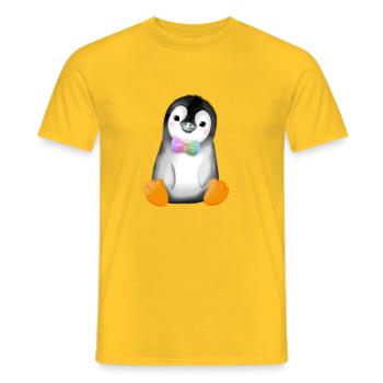 Penguin face mask - Men's T-Shirt - yellow - Front - AI Model Male 178 dark (178cm)