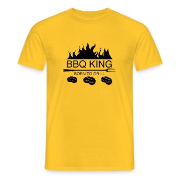 BBQ King - Born to grill - Männer T-Shirt - Gelb - Vorne - AI Model Male 178 dark (178cm)