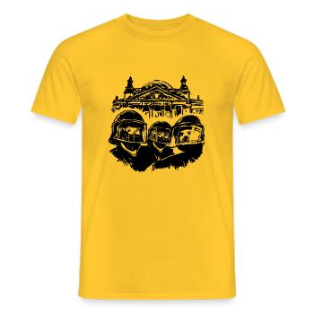 Reichstag Danke Polizei Für Demokratie - Männer T-Shirt - Gelb - Vorne - AI Model Male 178 dark (178cm)
