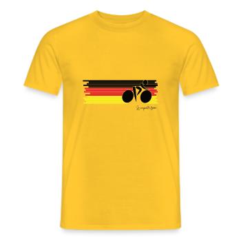 Radfahrer Deutschland - Männer T-Shirt - Gelb - Vorne - AI Model Male 178 dark (178cm)
