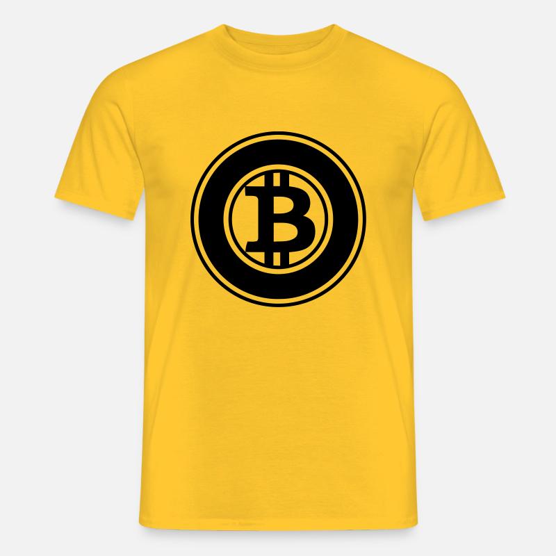 Bitcoin Gold Farbe schwarz - Männer T-Shirt - Gelb