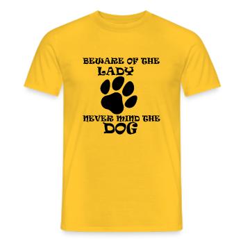 Chien chien - T-shirt homme - jaune - Devant - AI Model Male 178 dark (178cm)