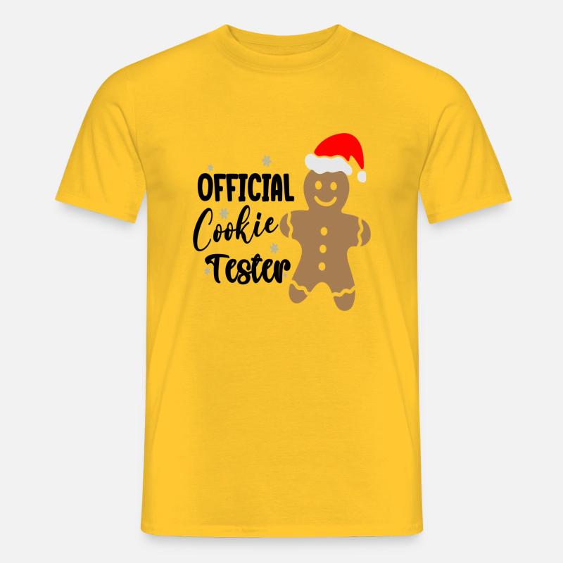 Weihnachten Geschenk Plätzchen cookie - Männer T-Shirt - Gelb