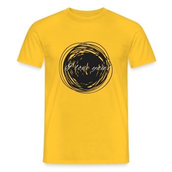 « I love you » texte - T-shirt homme - jaune - Devant - AI Model Male 178 dark (178cm)