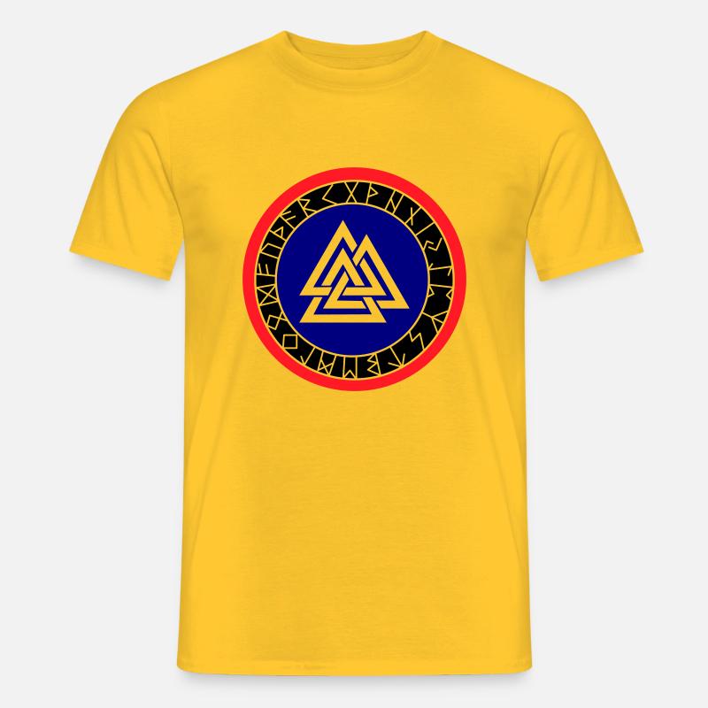 Wikinger Kompass Wotan - Männer T-Shirt - Gelb