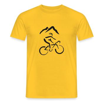 Cyclisme - T-shirt homme - jaune - Devant - AI Model Male 178 dark (178cm)