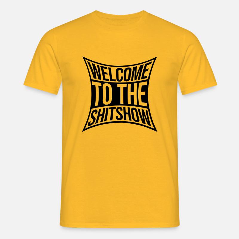 Sarkasmus Spruch Shitshow - Männer T-Shirt - Gelb
