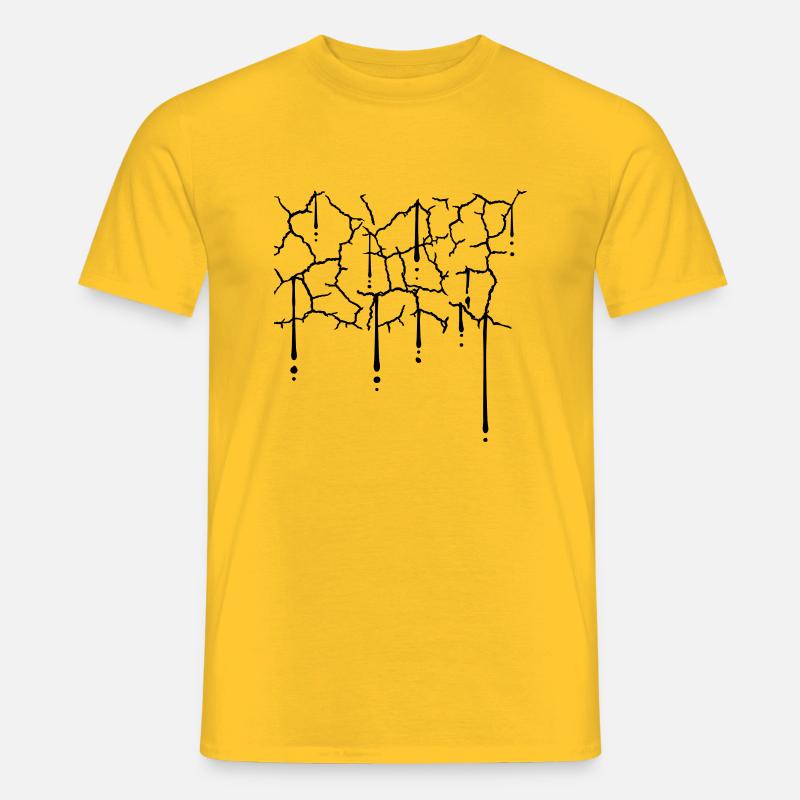 Tropfen Risse Muster Textur - Männer T-Shirt - Gelb