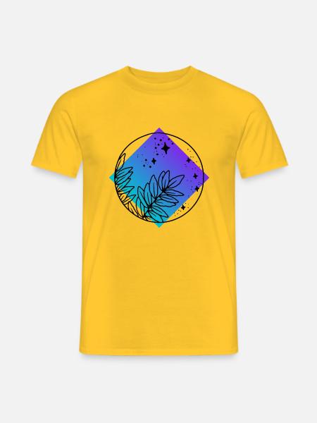 Stars and Leafs - Männer T-Shirt - Gelb