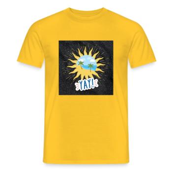 summer - T-shirt homme - jaune - Devant - AI Model Male 178 dark (178cm)