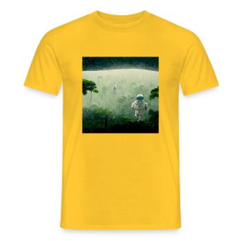 Lonely Voyager 004 - Männer T-Shirt - Gelb - Vorne - AI Model Male 178 dark (178cm)
