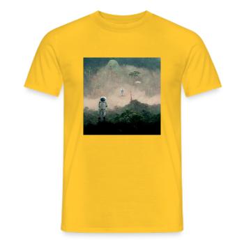Lonely Voyager 019 - Männer T-Shirt - Gelb - Vorne - AI Model Male 178 dark (178cm)
