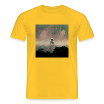 Lonely Voyager 035 - Männer T-Shirt - Gelb - Vorne - AI Model Male 178 dark (178cm)