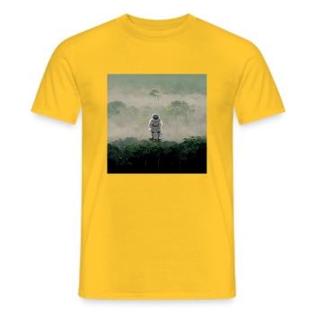 Lonely Voyager 076 - Männer T-Shirt - Gelb - Vorne - AI Model Male 178 dark (178cm)