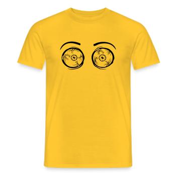 Monster 2 crazy eyes - Men's T-Shirt - yellow - Front - AI Model Male 178 dark (178cm)