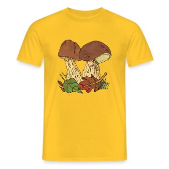 Pilze - Männer T-Shirt - Gelb - Vorne - AI Model Male 178 dark (178cm)