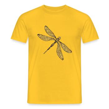 Libellule - T-shirt homme - jaune - Devant - AI Model Male 178 dark (178cm)