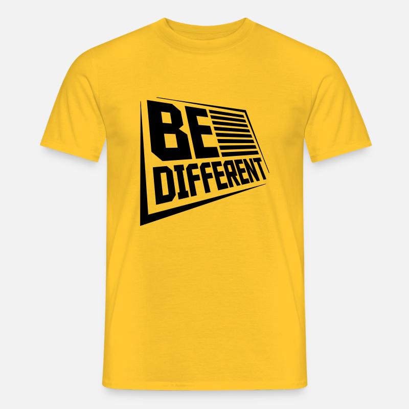 Be different Logo Design - Männer T-Shirt - Gelb