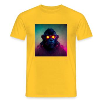 Lazrrrr - Männer T-Shirt - Gelb - Vorne - AI Model Male 178 dark (178cm)