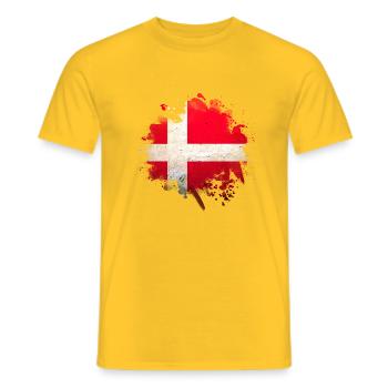 Denmark Copenhagen Danish Scandinavia Viking - Men's T-Shirt - yellow - Front - AI Model Male 178 dark (178cm)