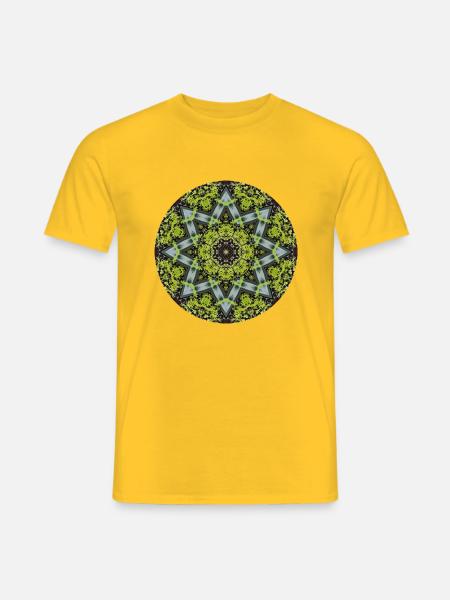 Mandala-Quantum 11 - Männer T-Shirt - Gelb